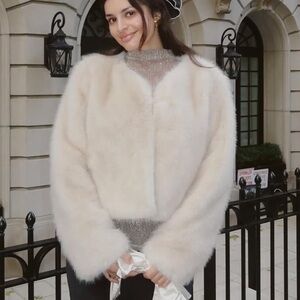 J. Crew faux fur jacket